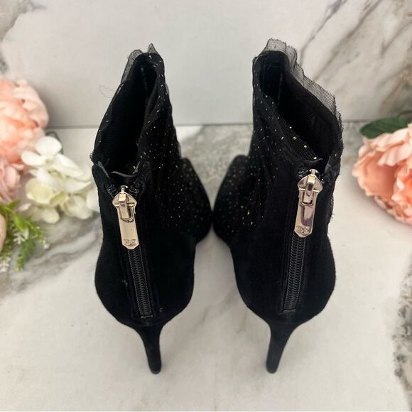 SAM EDELMAN Farren Tulle Pointed-Toe Booties in Black Size 7 NEW - Picture 11 of 16